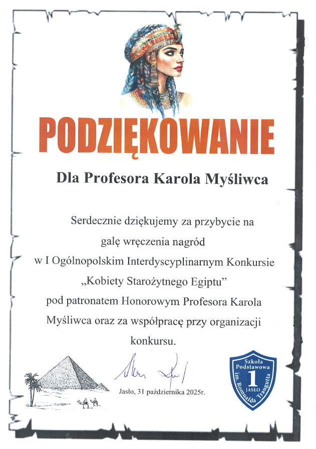 Podziękowanie dyplom